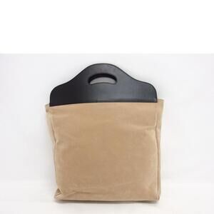 Gucci handbag round beige logo suede